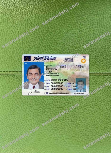 USA North Dakota DL 2020 - present photolook FRONT